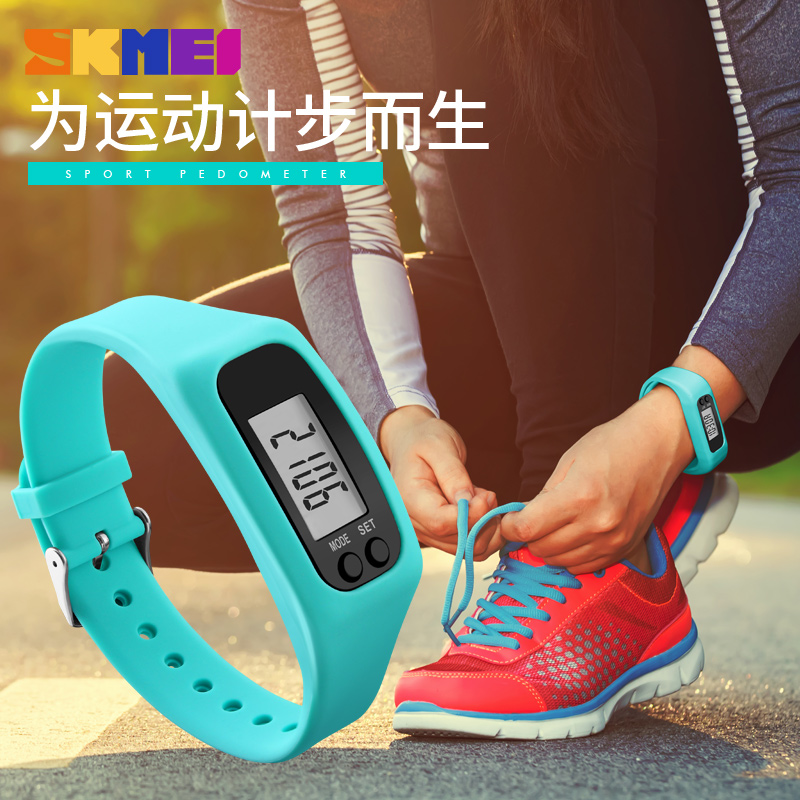韓版潮流手環電子表女孩中學生跑步運動防水智能計步兒童手表男孩