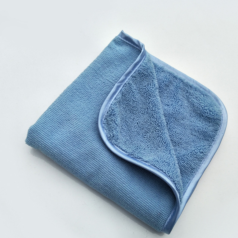 高低毛擦車巾40*40  包邊洗車毛巾 高低毛毛巾超細纖維長短毛毛巾