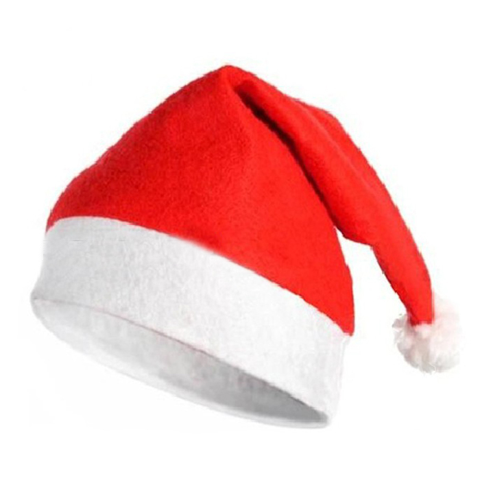 圣誕節裝飾品 普通圣誕帽 兒童成人無紡布帽子圣誕禮物 圣誕帽