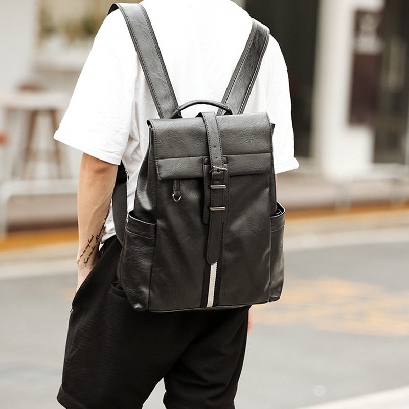 韓版男士新款背包潮流復古學生書包電腦包休閑旅行大容量包