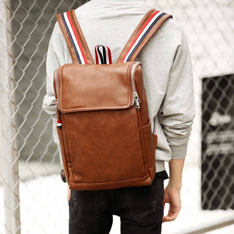 韓版男士新款背包潮流男士雙肩包休閑學生書包時尚電腦包旅行包