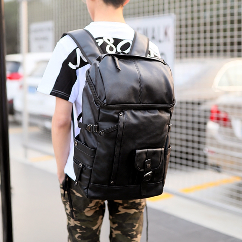 男士背包韓版高中學生書包休閑潮流時尚電腦包旅行包新款雙肩包男